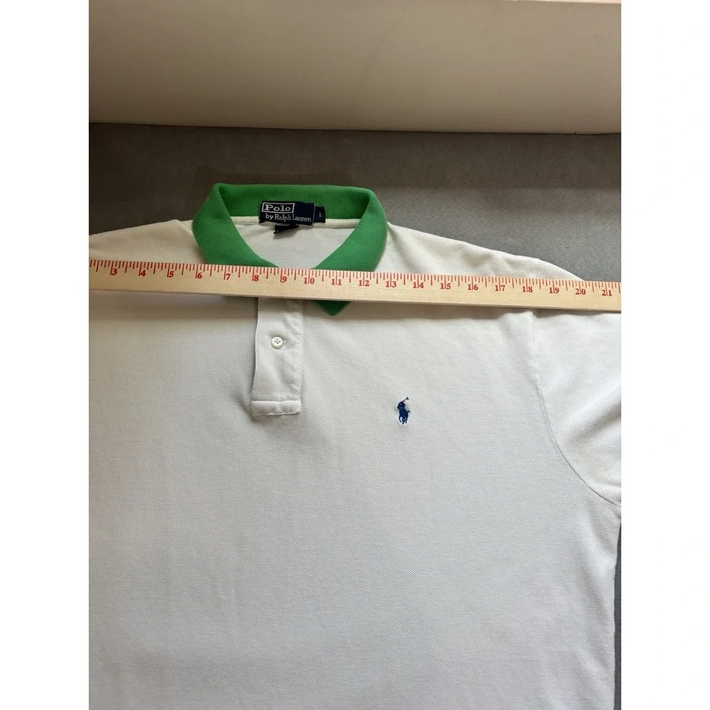 Vintage 90s Polo Ralph Lauren Mens Ringer Polo XL Shortsleeve Preppy Tennis